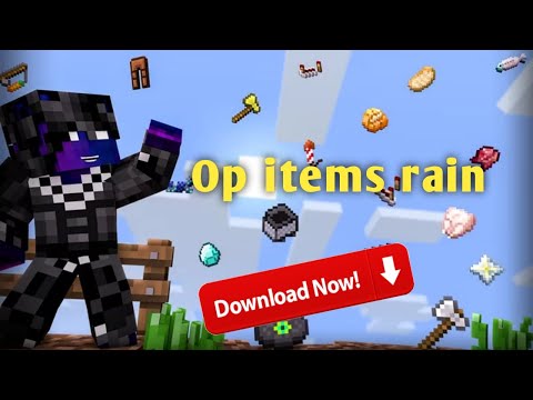 Minecraft but random items rain mod download for minecraft mobile | Random items rain mod