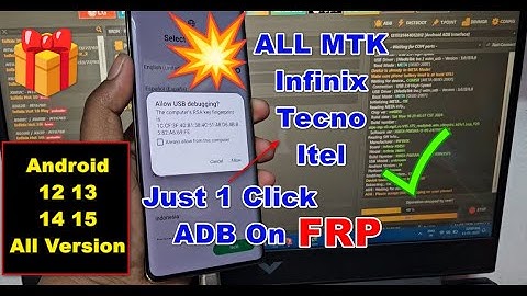 Infinix/Tecno/Itel Erase Frp All Cpus MediaTek New Sec Auth Free Meta Mode Enable ADB Just 1 Click✅