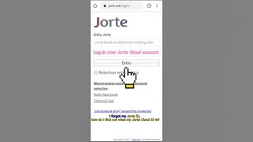 I forgot my Jorte ID, how do I find out what my Jorte Cloud ID is_Android