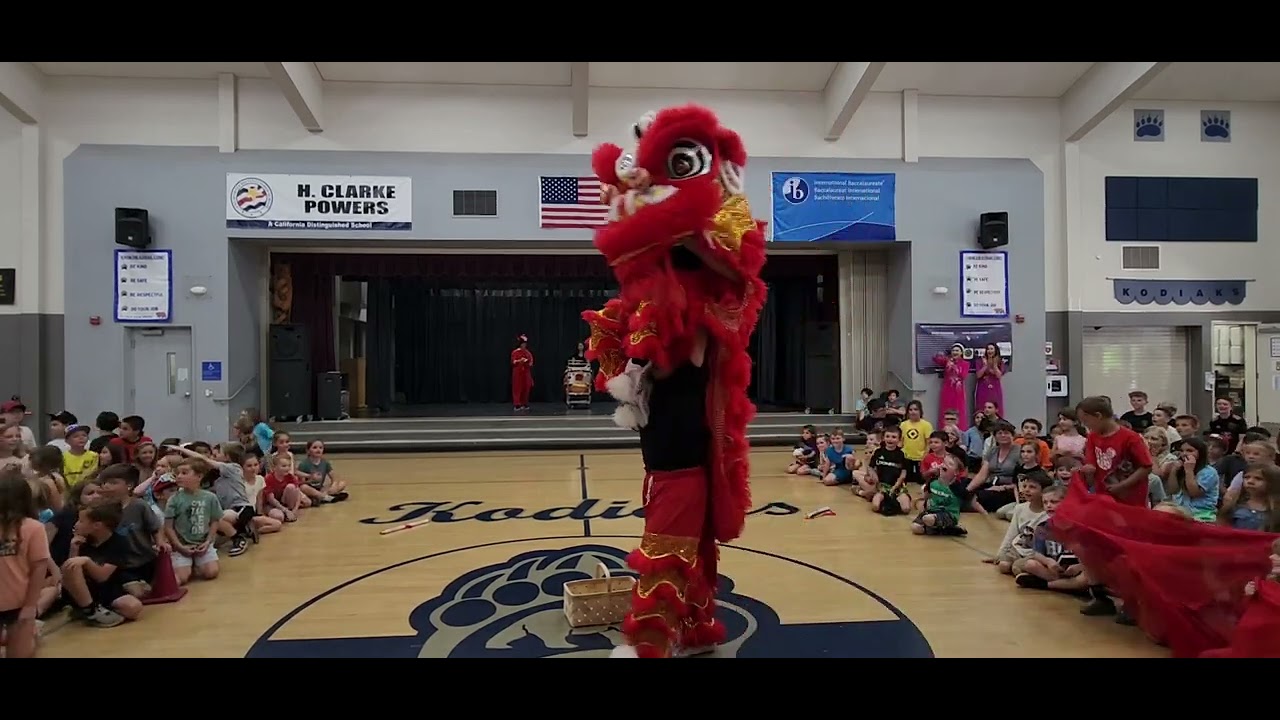 Red Lotus Lion Dance | H Clarke Powers Elementary School