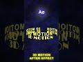 Smooth Text Animation in After Effects |after effects text animation tutorial |3d Animation #shorts