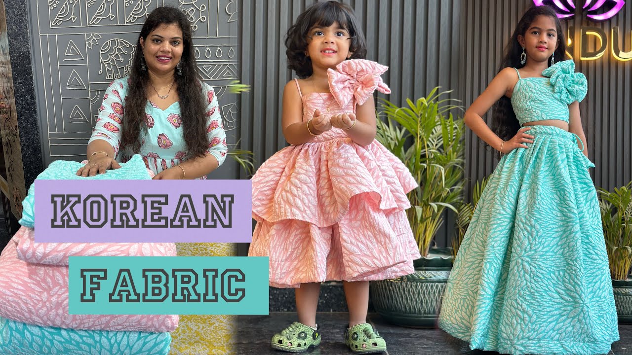 Imported Korean Bubble Fabric Collection #premiumquality #partylook #birthdayfrock #fabric 