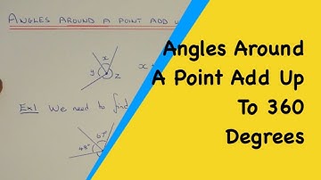 How To Use Angles Around A Point Add Up To 360 Degrees (Around A Circle)