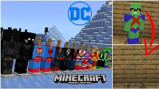 Аддон на ЛИГУ СПРАВЕДЛИВОСТИ в майнкрафт ПЕ! DC super heroes addon in Minecraft Bedrock Edition!