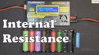 How to calculate battery internal resistance manually or by using a meter