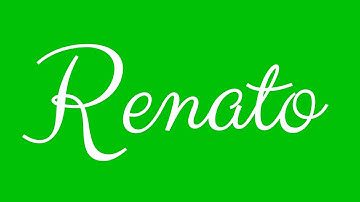 Learn how to Sign the Name Renato Stylishly in Cursive Writing