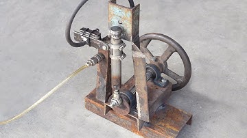 Making a Simple Compressed Air Engine using Air Compressor