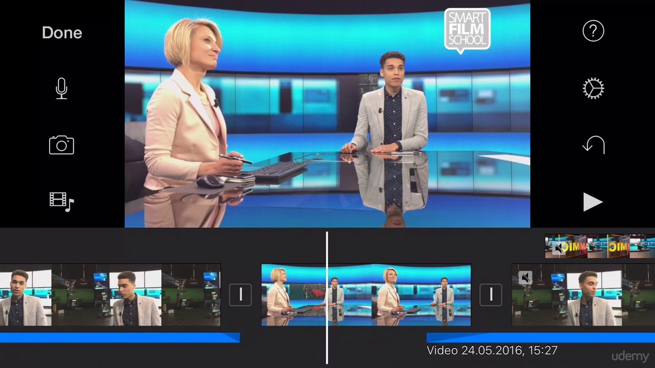 LEVEL 1 - Mobile Filmmaking & Video production - 10 projects : Edit J-cuts in iMovie