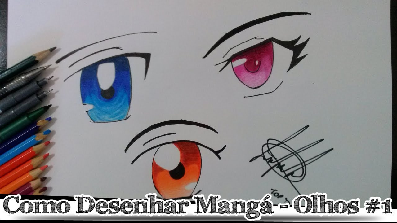 Como desenhar Mangá - Olhos #1 