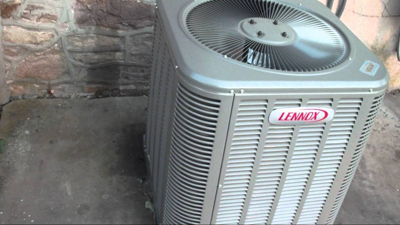 2011-lennox-13-seer-central-air-conditioner-running-youtube