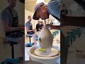 when he carefully shaping vase a make mistake