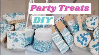 BOY BABY SHOWER DESSERT TABLE TREATS | DIY EASY CANDY BAR IDEAS FOR PARTY