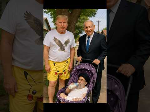Funny Donald trump and Netanyahu tried to take Ali khamenei baby bottle #donaldtrump #funny #putin