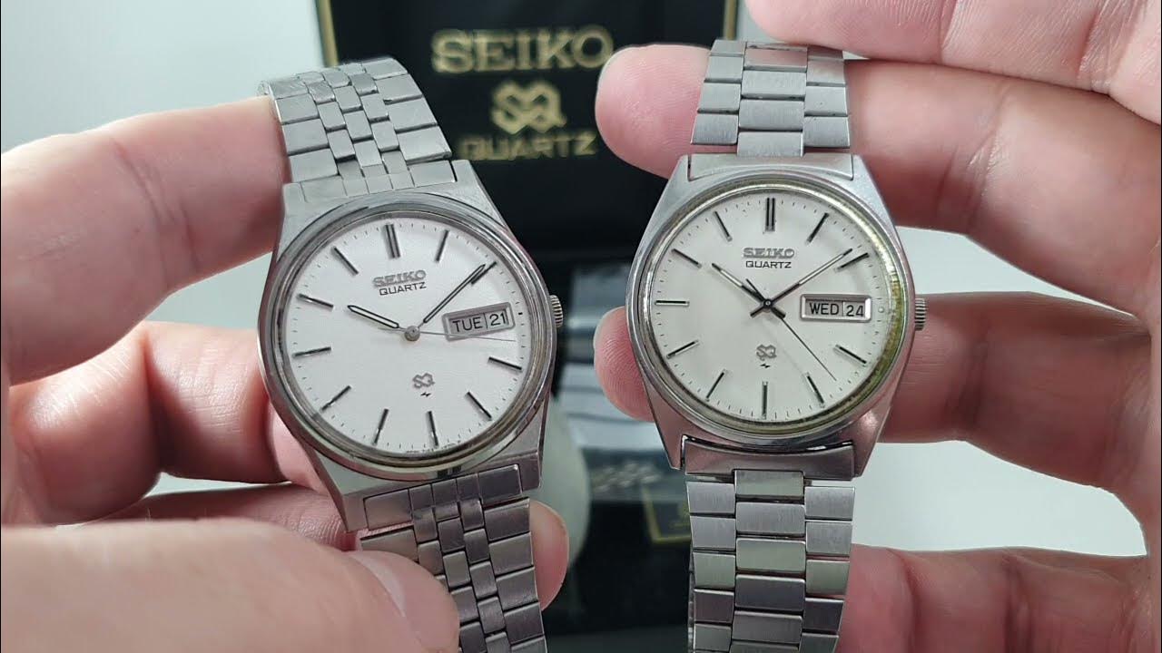 1981 Seiko SQ men's vintage watches X2. Model references 7123-8290 and  7123-8430 - YouTube