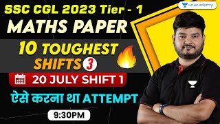 SSC CGL 2023 | Tier-1 | Maths Paper | 10 Toughest Shift | Part 3 | SSC Maths | Ramo Sir #ramosir