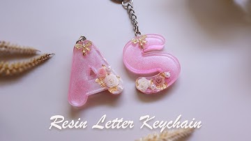 New Resin Letter keychain Ideas | Easy Resin Art for Beginners | Reversed Letter Silicone Mold