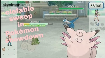 Clefable sweeps entire team in pokemon showdown