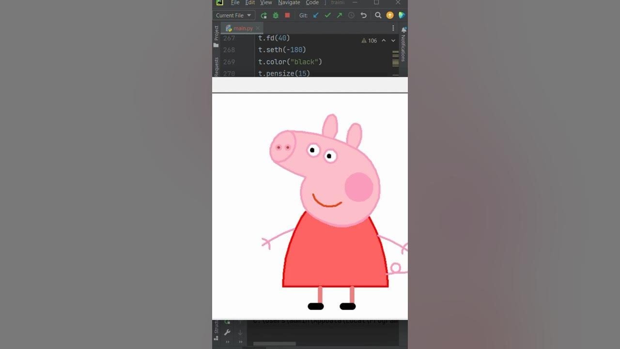 Creating Peppa Pig in Python #python #coding #code #programmer # ...