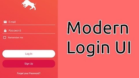 Modern Login UI Design in Android Studio