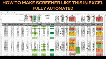 Free Stock Screener | Stock Screener Kaise Banaye | How To Make Own Stock Screener In Excel