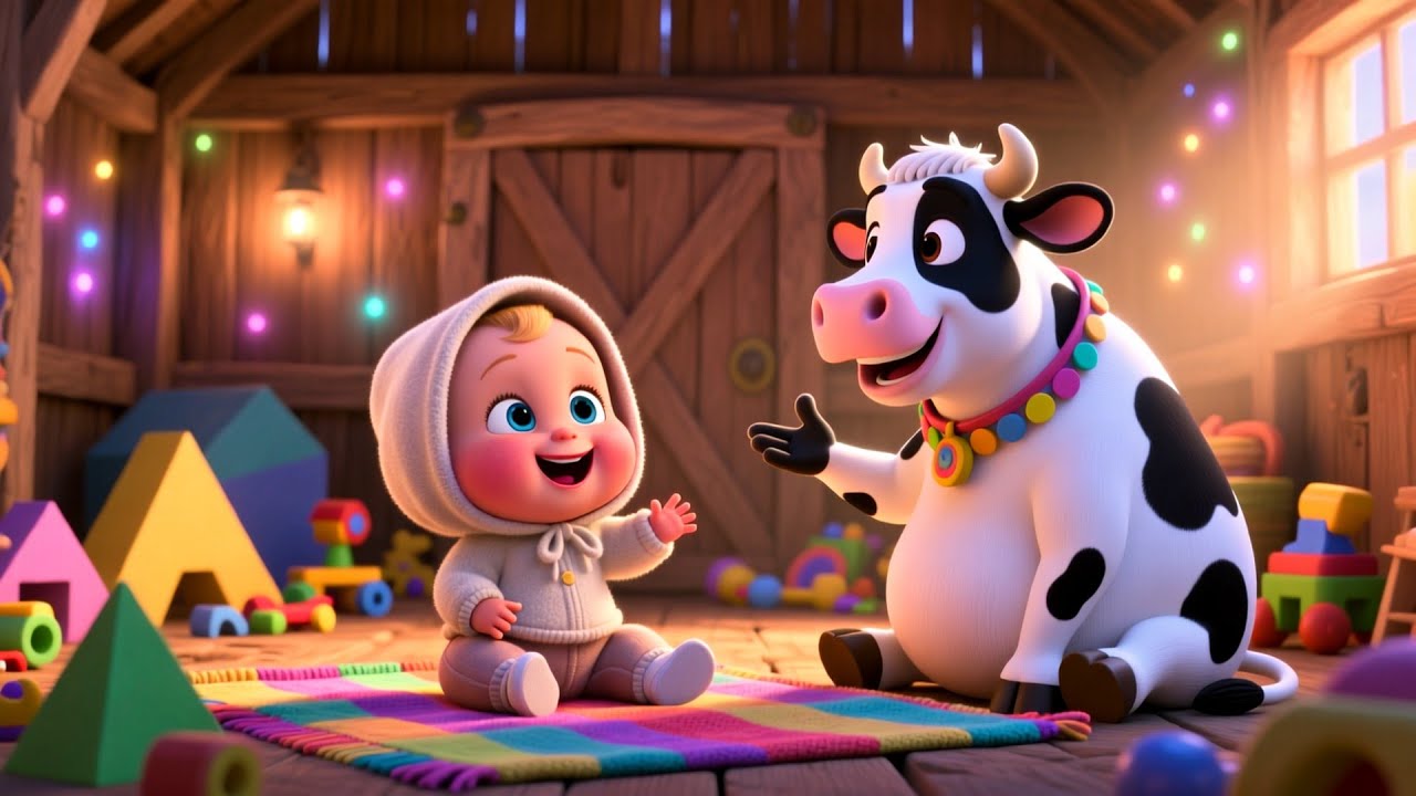 Happy Cow Farm Fun Day 🐄 | Fun Learning & Play for Kids | Toddler Adventure Video