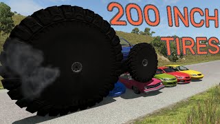 200 INCH TIRES - BeamNG.drive @WhyBeAre