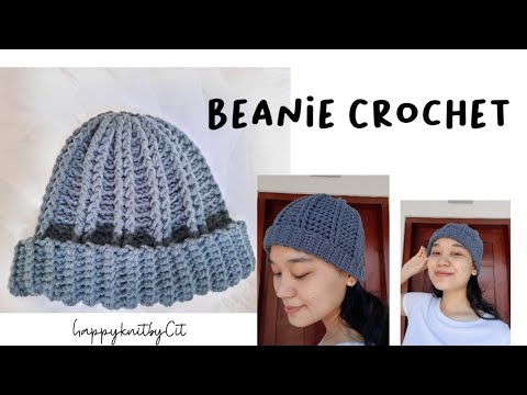 Tutorial Merajut Beanie Hat (Kupluk) | Crochet |