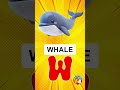 W for Whale | Can Kids Guess This? #kidubidu #kidslearning #abclearning #shorts #viralreels