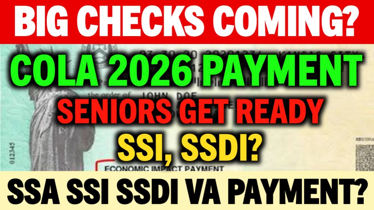 BIG SOCIAL SECURITY PAYMENT CHECKS COMING IN 2026? SSA SSI SSDI VA ...