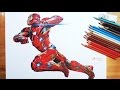 Drawing Iron Man - Captain America: Civil War 아이언맨 색연필 그림 [drawholic]