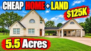 10 Dirt Cheap Farmhouses with Land in TEXAS - Hidden Real Estate Gems!