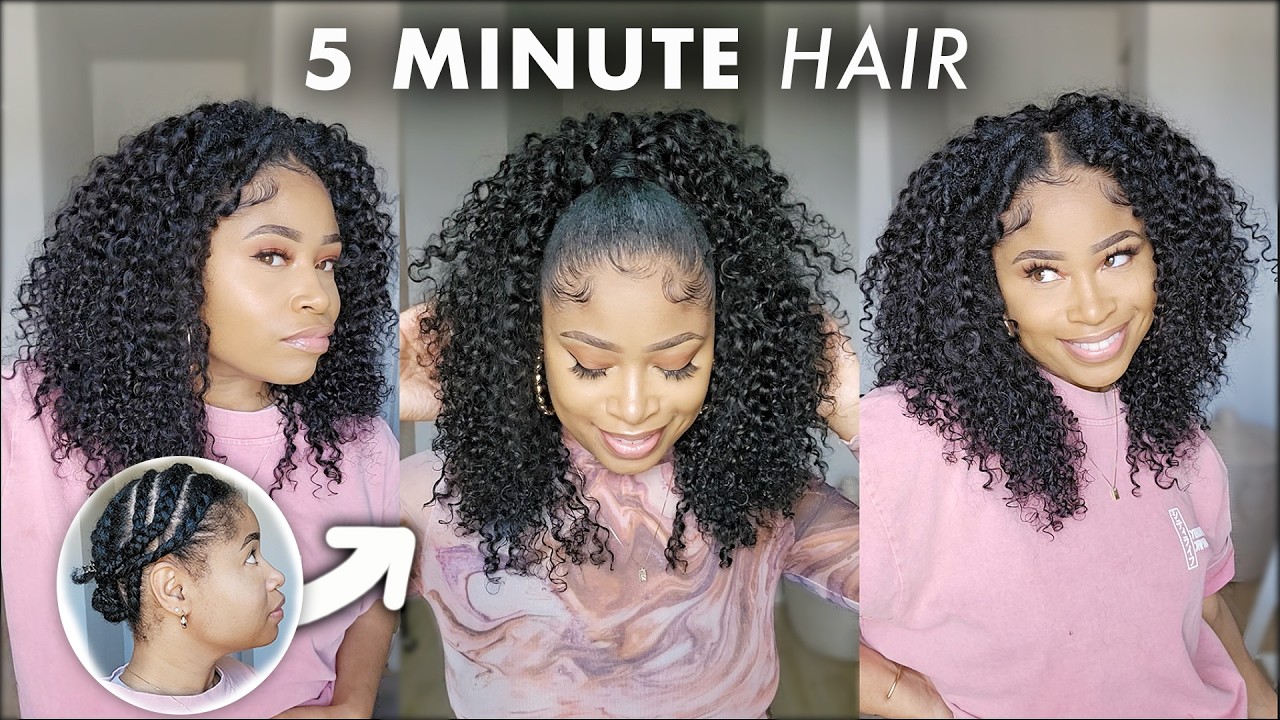 how to make a half wig look like your Real Hair (NO HEAT NEEDED🔥)