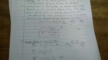 Gravitation Hand written notes | Class 11 | Chapter 8 | Physics