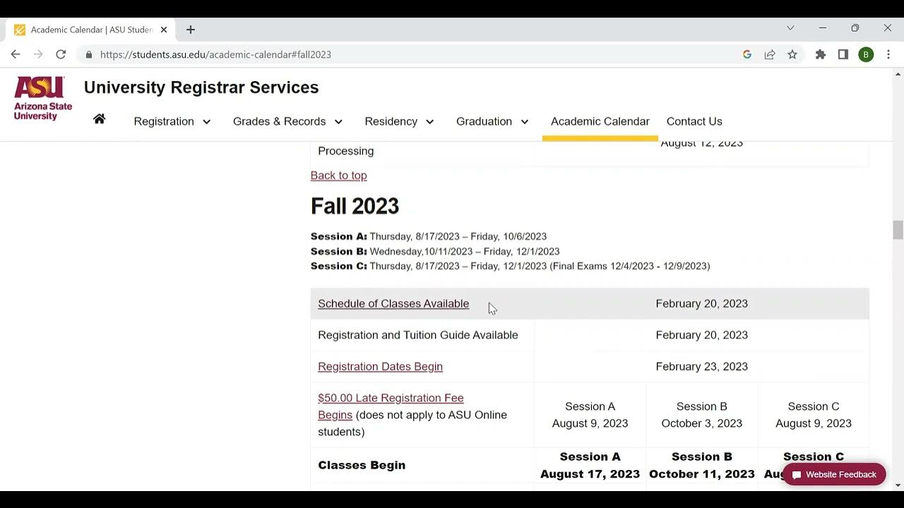 ASU Academic Calendar YouTube