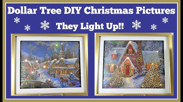 Dollar Tree Diy 🎄 Christmas Picture Lights Up