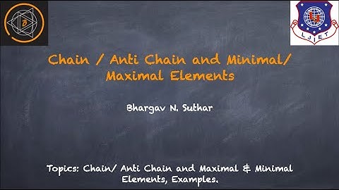 Chains | Anti- Chains | Maximal Elements | Minimal Elements | Discrete Mathematics