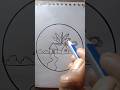 Easy circle scenery drawing