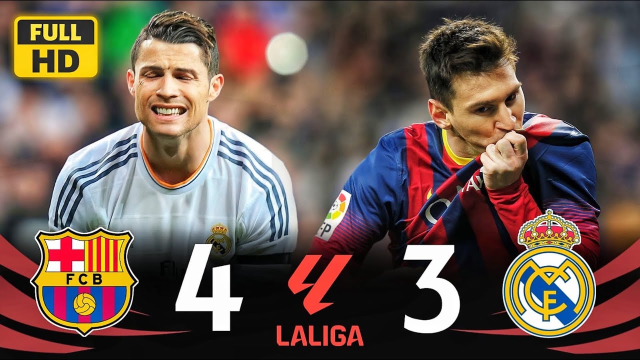 جن جنون فهد العتيبي🔥🔥/برشلونه {4-3} ريال مدريد/ الدوري الأسباني/كلاسيكو تاريخي🤯ميسي يدمر رونالدو/FHD