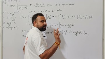 Qus-05 | If f(x) = ∫1/(x^(1/4)* (1+ x^(1/4))) dx, f(0) = - 6 then f(1) is equal to...| Sandeep Sir |