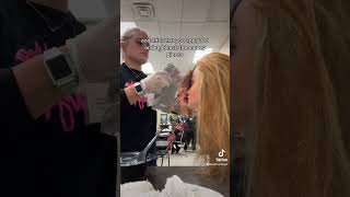 why am i screaming in this video tho 😭 #cosmetologist #cosmetologyschool #cosmetology
