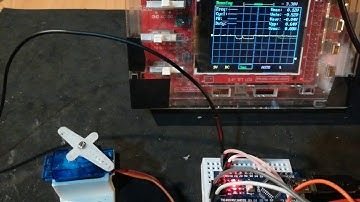 Servo sg90 power supply voltage on oscilloscope