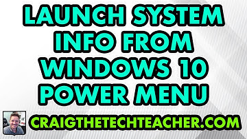 How To Launch System Info From The Windows 10 Start Menu Power Menu (2022)
