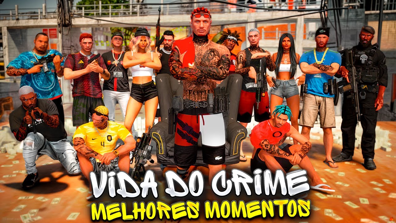 GTA V: VIDA DO CRIME - TENTE NÃO RIR! MOMENTOS MAIS ENGRAÇADOS DA TROPA DO CABEÇA!😂