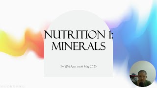 Nutrition 1: Minerals