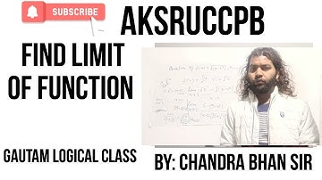 Limit of function |CSIR PGT TGT AWES UPSC B.Sc.M.Sc. NBHM TIFR NVS and mathematics computation Exam