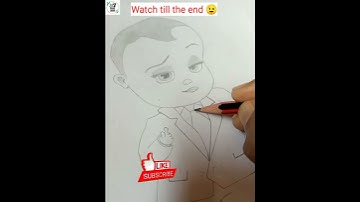 How to draw Boss Baby | The hatching process that I used always #shorts