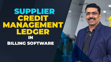 Supplier Credit Management Ledger in Billing software