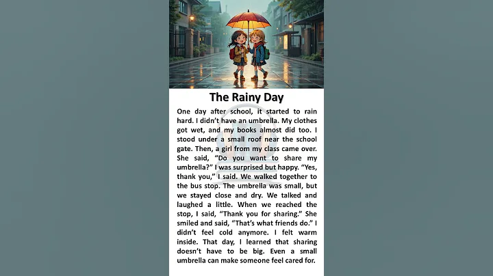 The Rainy Day #shorts #english #englishmerl #englishreading #englishgrammar #education