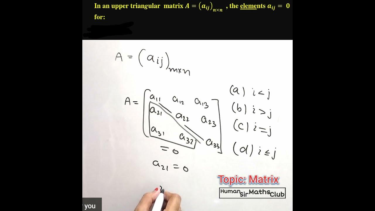 Trick| Upper Triangular Matrix| Matrix Short Tricks #UPCet | #UPTGT # ...