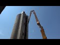 LIEBHERR 974 with boom 55m, demolition of building, Czech Republic, Mrozek company